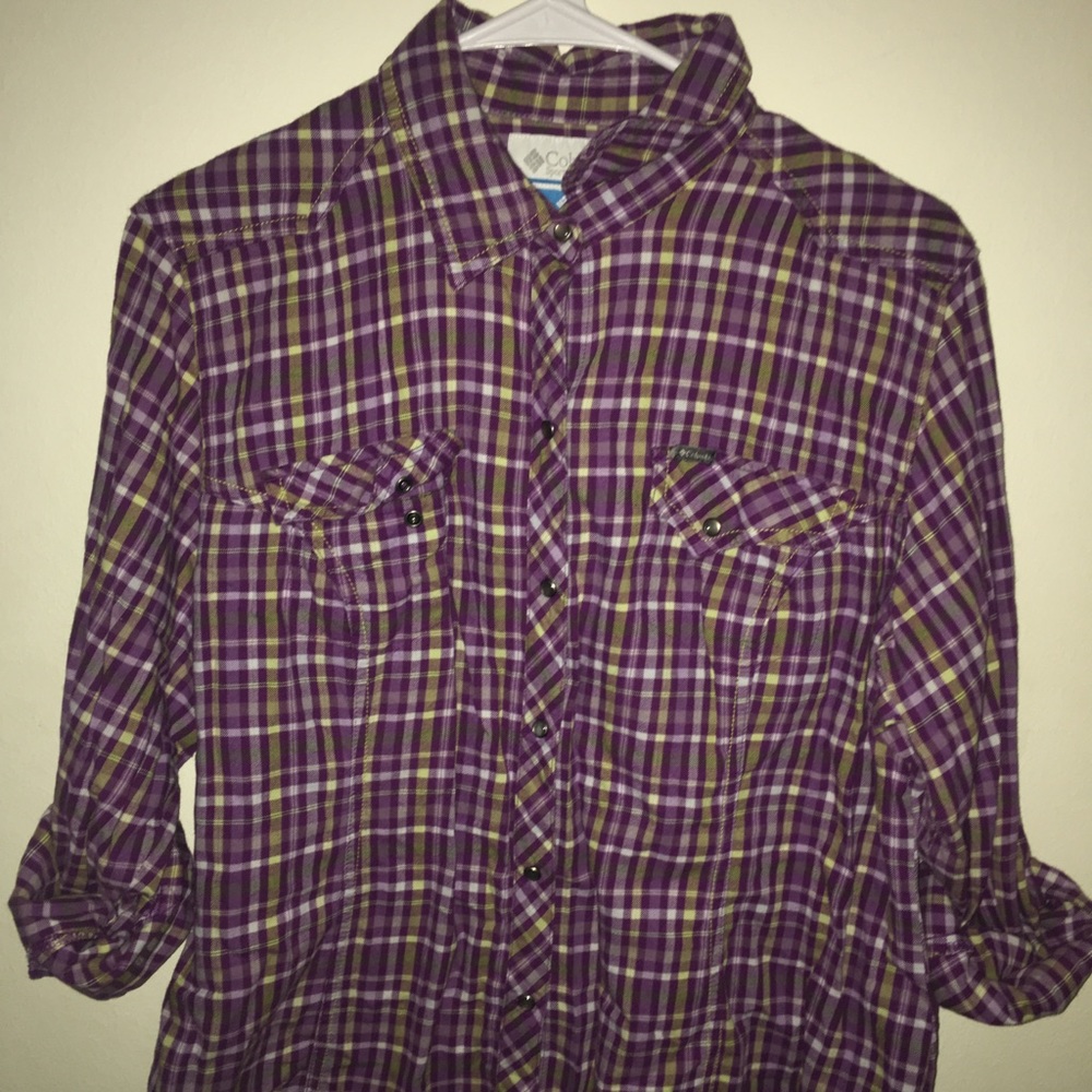 Columbia light weight flannel snap